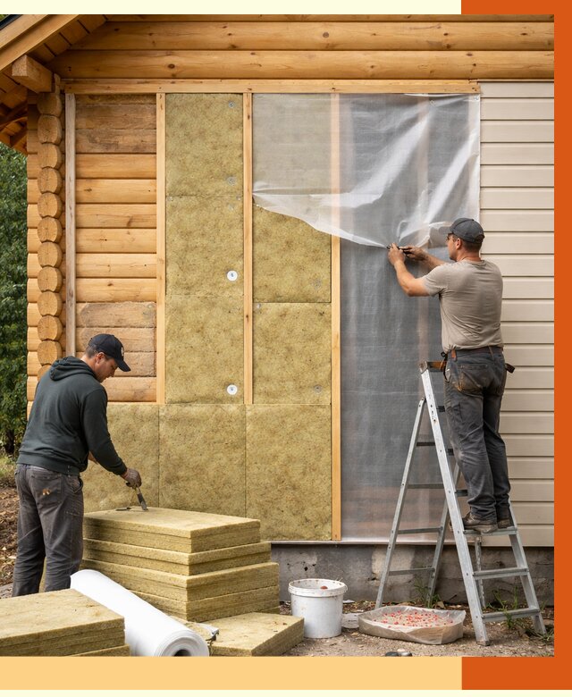 Утепление дома из бруса в Нижнем Тагиле от 3903 руб./м2 — работы под ключ | ТепломастерНжн