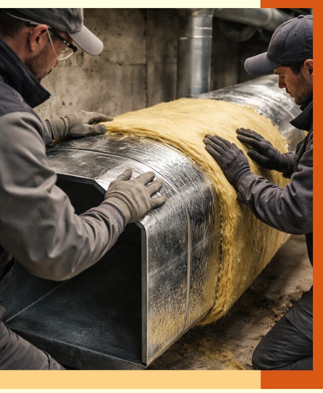 Утепление воздуховодов в Нижнем Тагиле от 4372 руб. — теплоизоляция вентиляции | ТепломастерНжн